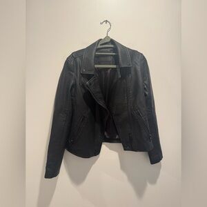BlankNYC Onyx Black Moto Faux Leather Jacket XS